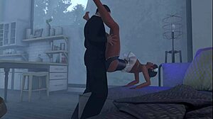 Recompensă intensă cu degetat în animație