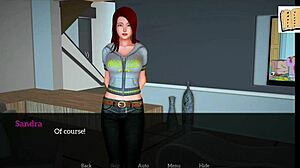 Brunette milf with big ass and small tits explores her new family in part 38