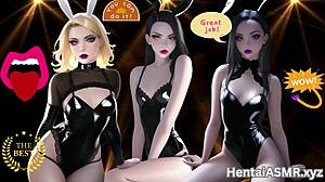 Похотливые хентай девки мотивируют лизанием свои пизденки