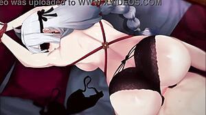 Subtle hints of intense assfucking and anal play in this hentai scene with rough details