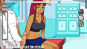 starfire creampie scenes from hole house game are wild 😍
