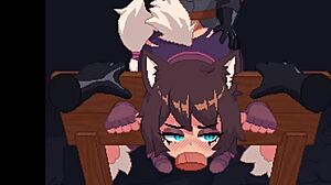 哦该死 想象在枷锁中从你的POV被前后夹击 在这个狂野Hentai场景中 太激烈了！