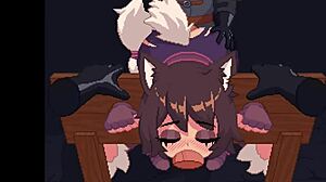 O kurwa, wyobraź sobie spitroasta w dybach z twojego POV w tej dzikiej scenie hentai. Intensywnie!