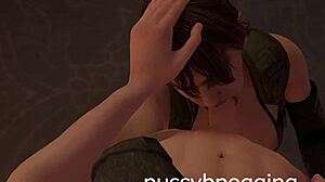 quiet takes on big cock with sucking and true facial in 3d hentai animation