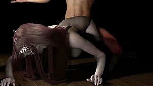 Skinny Asian slut cheats with huge fat cock! Squirting everywhere in 3D interracial action.