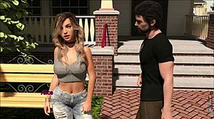 in pine falls, a girl with big tits explores the 3d anime world