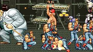 Dead or Alive hentai features Mai Shiranui in wild gangbang creampie from behind in Mugen style