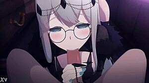 Susia boldly sucks your cock in this hentai game scene with intense oral anime action