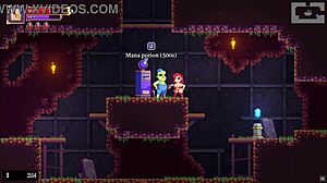 scarlet maiden game takes us through mask dungeon with hot redhead action