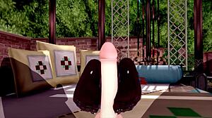 3D Hentai Beauty with Big Breasts in Action