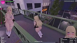 Why is Manaka flashing secretly from home to clothing store in this hentai streak?