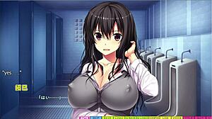 tenioha 2 ayane lust route part 3 - she's sucking my dick in the bathroom with big tits titty fuck 😈