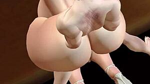 Saya hentam lubang pelacur pantat besar dengan batang monster saya