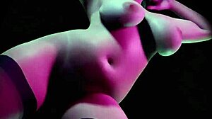 i watch a mature woman do a striptease to music in 3d