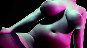 Hot Cougar Striptease with Big Tits Dancing in 3D