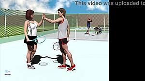 Hentai kattepige deler kærlige øjeblikke med mand i udendørs public doggystyle og missionær creampie