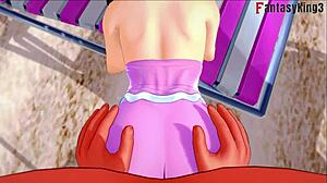 Videl fucking Roshi with big tits in Dragon Ball Zex 3D hentai anime fantasy