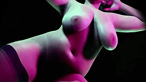 i watch a mature woman do a striptease to music in 3d