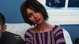 ג'ינג'ית חמודה עם שדיים גדולים נותנת מציצה ומזריקה במהלך בקקי על המיטה ב-being a dik 243