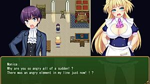 why does stolen newlywed monica do this tsundere wife blowjob with bondage toys in hentai game part 5?