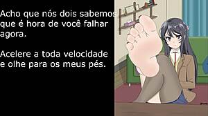 mai sakurajima te humilha com pés femdom, pronto pra falhar no nut november?