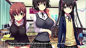 Tenioha pervy girls finale with Matsuri riding cowgirl on me