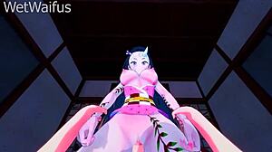 Heyy, check Nezuko in this intimate Demon Slayer hentai sex scene, so hot!