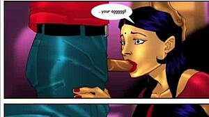 Savita Bhabhi takes on two cricketers