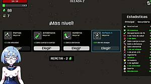 Brotato gameplay features big tits and oppai in hentai action