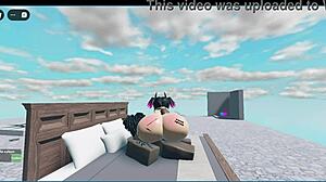 White Slut Fucked Hard by BBC in Roblox.