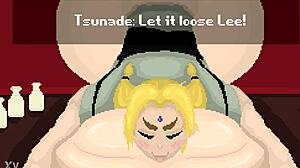 나는 페미돔 카우걸 타기 크림파이 츠나데 큰 가슴 엉덩이 해머드 만화.