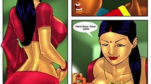 Savita Bhabhi takes on two cricketers