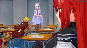 Rias Gremory invites fucking in bathroom HS DXD