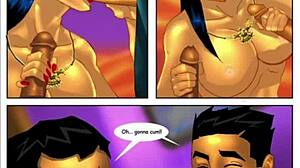 Savita Bhabhi takes on two cricketers