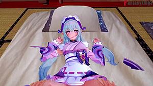 hey, can you handle yumemizuki mizuki's blowjob therapy in genshin impact full fantasyking3? she's got big tits and it's all 3d hentai anime manga style.