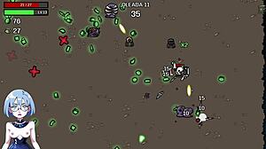 Brotato gameplay features big tits and oppai in hentai action