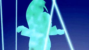 Bold Sexy Anime Girl Dances Seductively On Pole