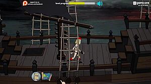 Pirate ship parody with big tits milf in fuckerman game