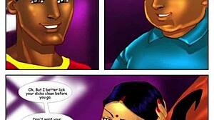 Savita Bhabhi takes on two cricketers