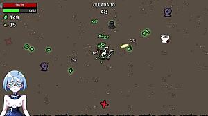 Brotato gameplay features big tits and oppai in hentai action