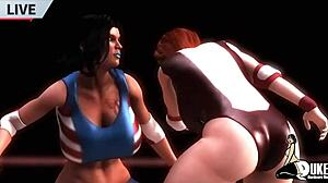 Wow! Pro Wrestler Diva Crushed by Hard Cock Luchador in Brutal Domination Match!
