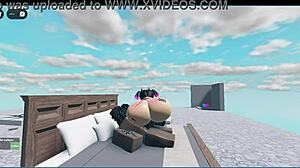 White Slut Fucked Hard by BBC in Roblox.