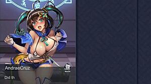 intriguing sealing ritual with huge cock and big tits in ayano's hentai