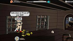 Pirate ship parody with big tits milf in fuckerman game