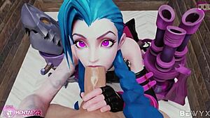 Jinx's Blowjob In This 3D POV Animation From League Of Legends Teen Titans Makes Me Feel So Turned On