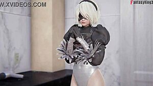 2B 샤워에서 섹스 3D 챕터 4 풀 무비 쉬어 판타지