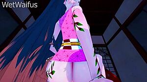 Heyy, check Nezuko in this intimate Demon Slayer hentai sex scene, so hot!