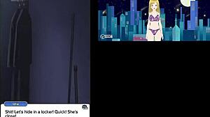 anime girl with big tits lactating in public locker