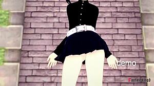 kanao tsuyuri gets wild fucking in kimetsu no yaiba demo full on red scene.