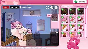 귀여운 에로 가슴 부드럽게 주무르다 젖 분출 애니 하엔